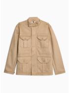 Topman Mens Stone Faux Suede Field Jacket