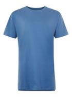 Topman Mens Blue Step Hem Longline T-shirt