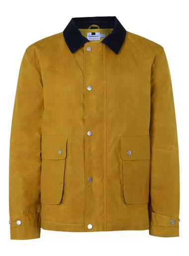 Topman Mens Yellow Mustard Wax Cotton Jacket