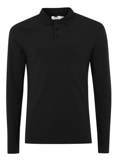 Topman Mens Black Ultra Muscle Fit Polo