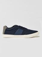 Topman Mens Navy Faux Suede Retro Sneakers