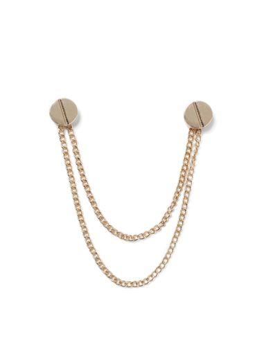 Topman Mens Gold Bolt Collar Tips