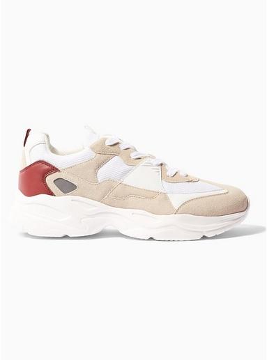 Topman Mens White Pu Kite Trainers