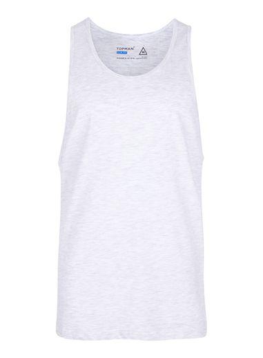 Topman Mens Grey Frost Gray Slim Fit Vest
