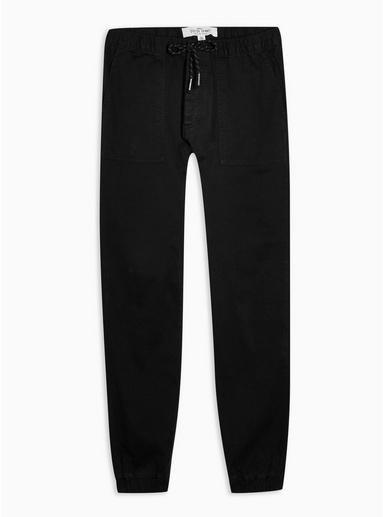 Topman Mens Black Skinny Woven Joggers