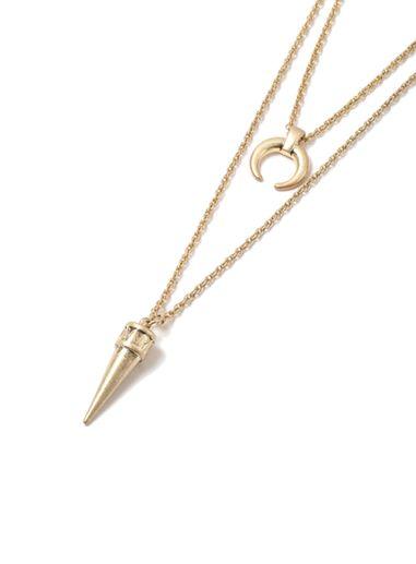 Topman Mens Gold Tusk Necklace*