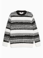 Topman Mens Cream Pattern Textured Sweater