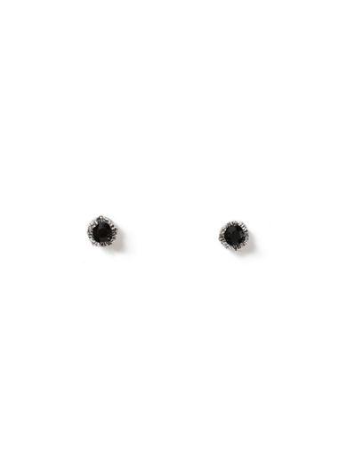 Topman Mens Black Crown Stud Earrings*