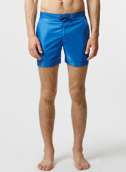 Topman Mens Premium Blue Swim Shorts
