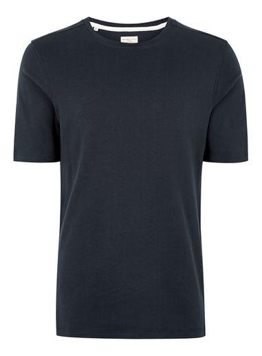 Topman Mens Selected Homme Tall Navy Organic Cotton T-shirt*
