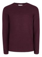 Topman Mens Topman Premium Burgundy Sweater Containing Cashmere