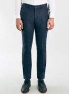 Topman Mens Blue Navy Wool Rich Skinny Fit Suit Pants