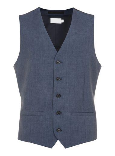 Topman Mens Blended Blue Vest