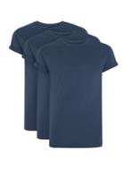 Topman Mens Navy Muscle Fit Roller T-shirt 3 Pack*