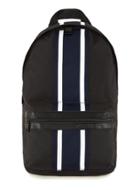 Topman Mens Black And Navy Stripe Backpack