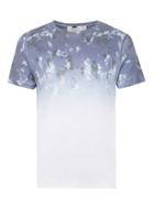 Topman Mens Blue Faded Wash Slim Fit T-shirt