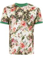 Topman Mens White Floral Tipped T-shirt