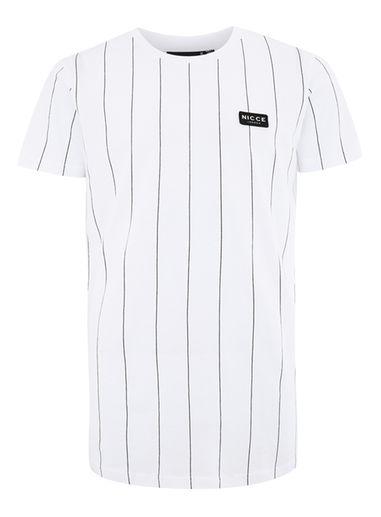 Topman Mens Nicce White Stripe T-shirt