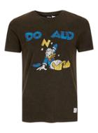 Topman Mens Washed Black Donald Duck T-shirt