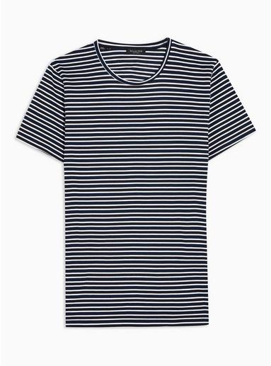 Selected Homme Mens Selected Homme Black Stripe T-shirt