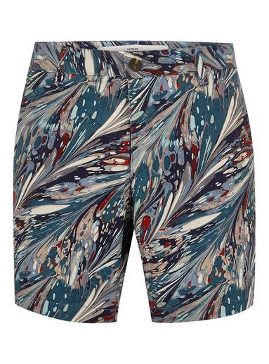 Topman Mens Pink Marble Slim Shorts