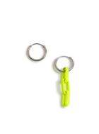 Topman Mens Yellow Neon Chain Earrings
