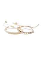 Topman Mens Cream And Gold Look Bracelets 2 Pack*