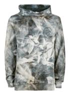 Topman Mens Washed Grey Forgotten Print Classic Fit Hoodie