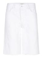 Topman Mens White Oversized Denim Shorts