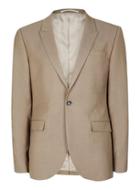 Topman Mens Mid Grey Light Taupe Twill Skinny Fit Suit Jacket