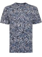 Topman Mens Navy Multi Leaf Print T-shirt