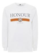 Topman Mens White Long Sleeve 'honour' T-shirt