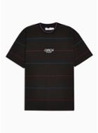 Topman Mens Black 'circa' Stripe T-shirt