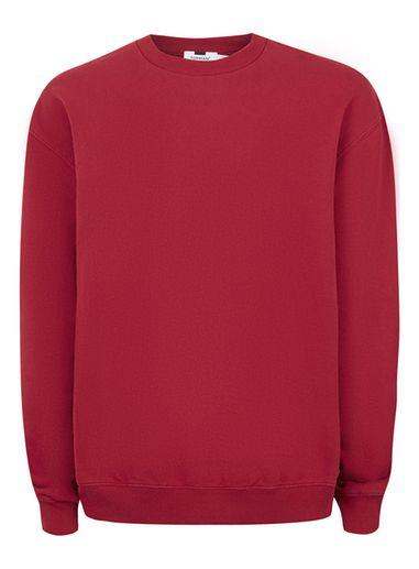 Topman Mens Red Wash Panelled Oversized Sweatshirt