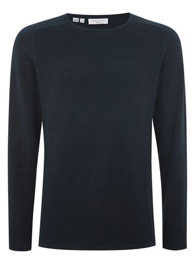 Topman Mens Selected Homme Navy 'bake' Sweater