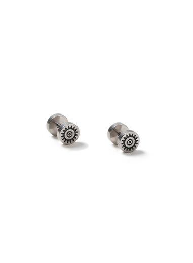 Topman Mens Silver Engraved Tunnel Earrings*