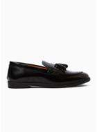 Topman Mens Black Leather 'carver' Loafers