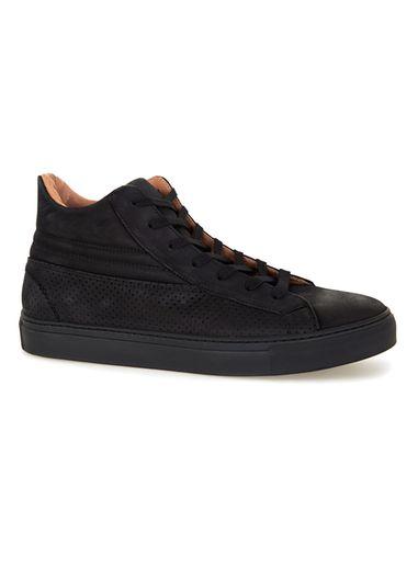 Topman Mens Selected Homme Black Nubuck Hi Tops