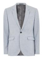 Topman Mens Stone Light Blue Textured Skinny Suit Jacket