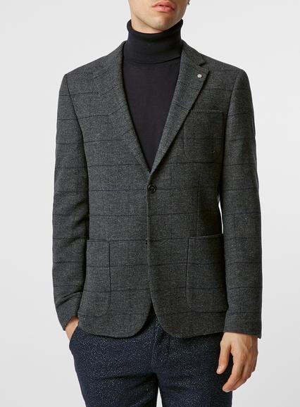 Topman Mens Grey Peter Werth Gatling Blazer
