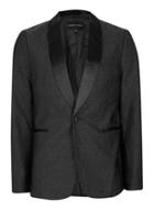 Topman Mens Grey Rogues Of London Black Textured Suit Jacket