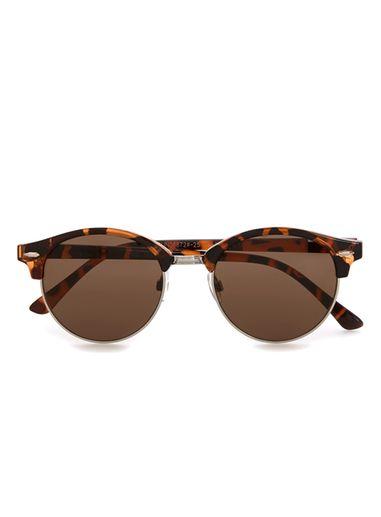 Topman Mens Brown Tortiseshell Sunglasses