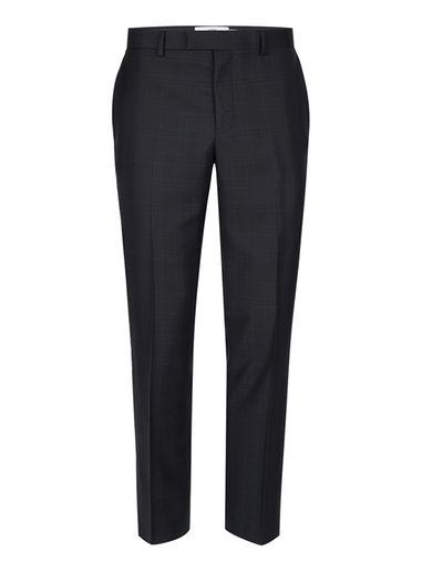 Topman Mens Blue Charlie Casely-hayford X Topman Navy Check Skinny Work Suit Pants