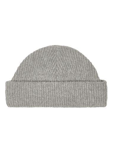 Topman Mens Grey Gray Wool Mini Roll Beanie