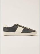 Topman Mens Grey Fred Perry Spencer Gray Leather And Mesh Sneakers