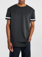 Topman Mens Black Sheer Stripe T-shirt