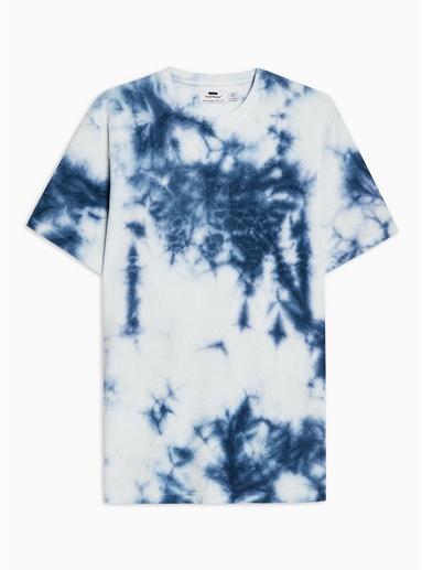 Topman Mens Pink Blue Wash T-shirt