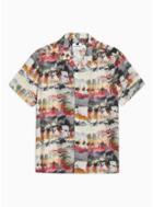 Topman Mens Multi Texture Revere Shirt
