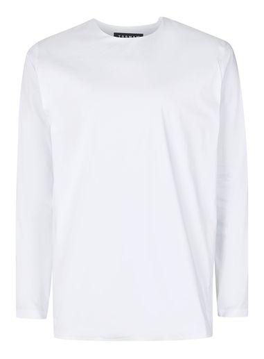 Topman Mens White Formal Long Sleeve T-shirt