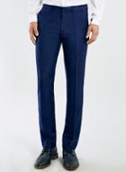 Topman Mens Blue Navy Twill Skinny Fit Suit Pants